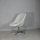 Armchair "Space Age", steel, fiberglass and imitation leather, France, circa 1970