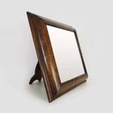 Very large Psyche Mirror in walnut wood. Orthodox bible mirror. 19th century. 53X63 cm - 20.86X24