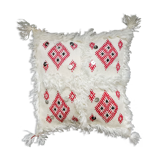 Berber cushion red and white