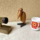 Halogen spot lamp solid brass modernist vintage design 70s