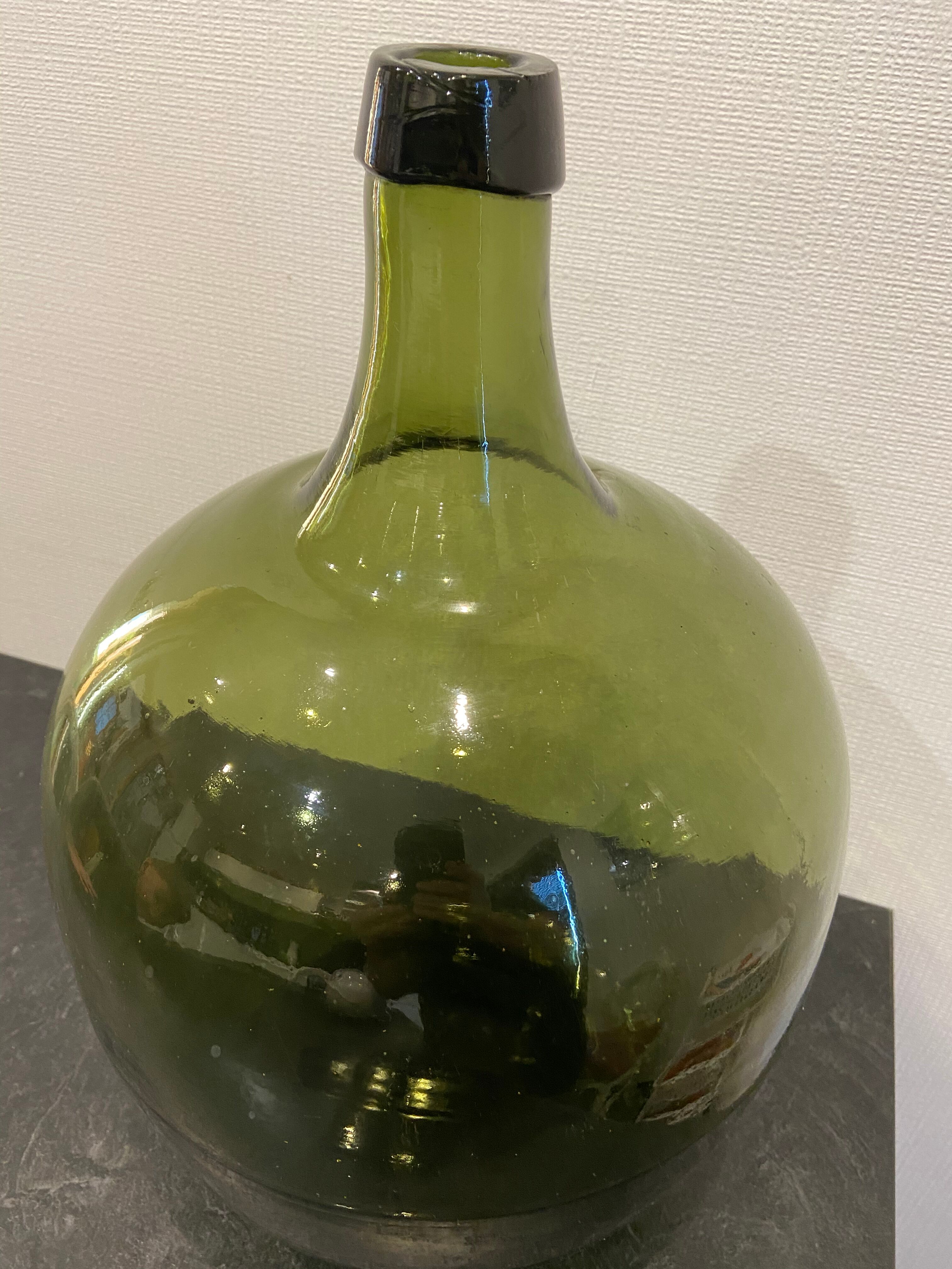 Dame jeanne bonbonne verte 19eme