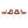 Suite de 4 chaises en rotin et chrome
