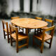 Ensemble table et chaises pin vintage