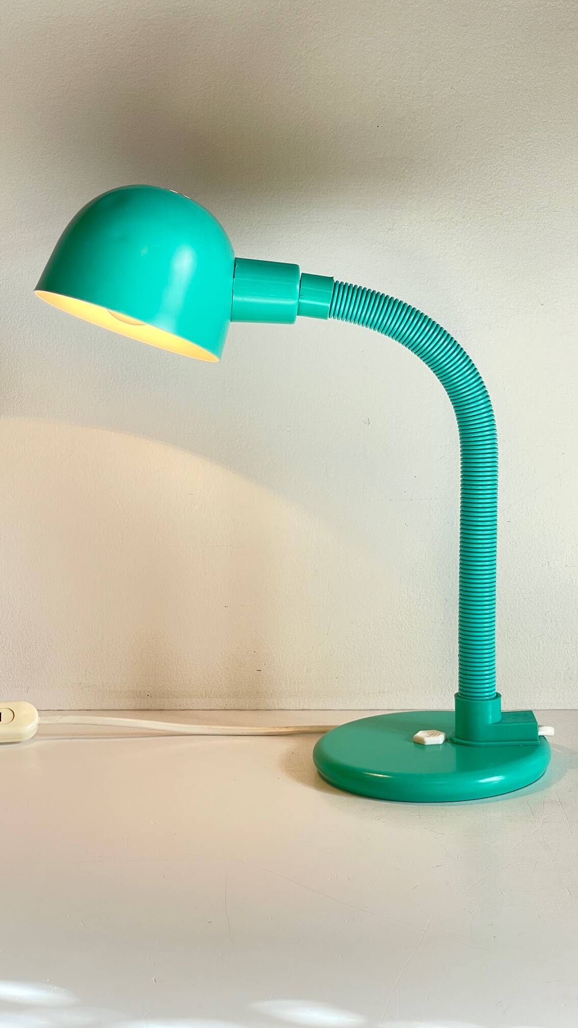 80s steel lamp by Aluminor France