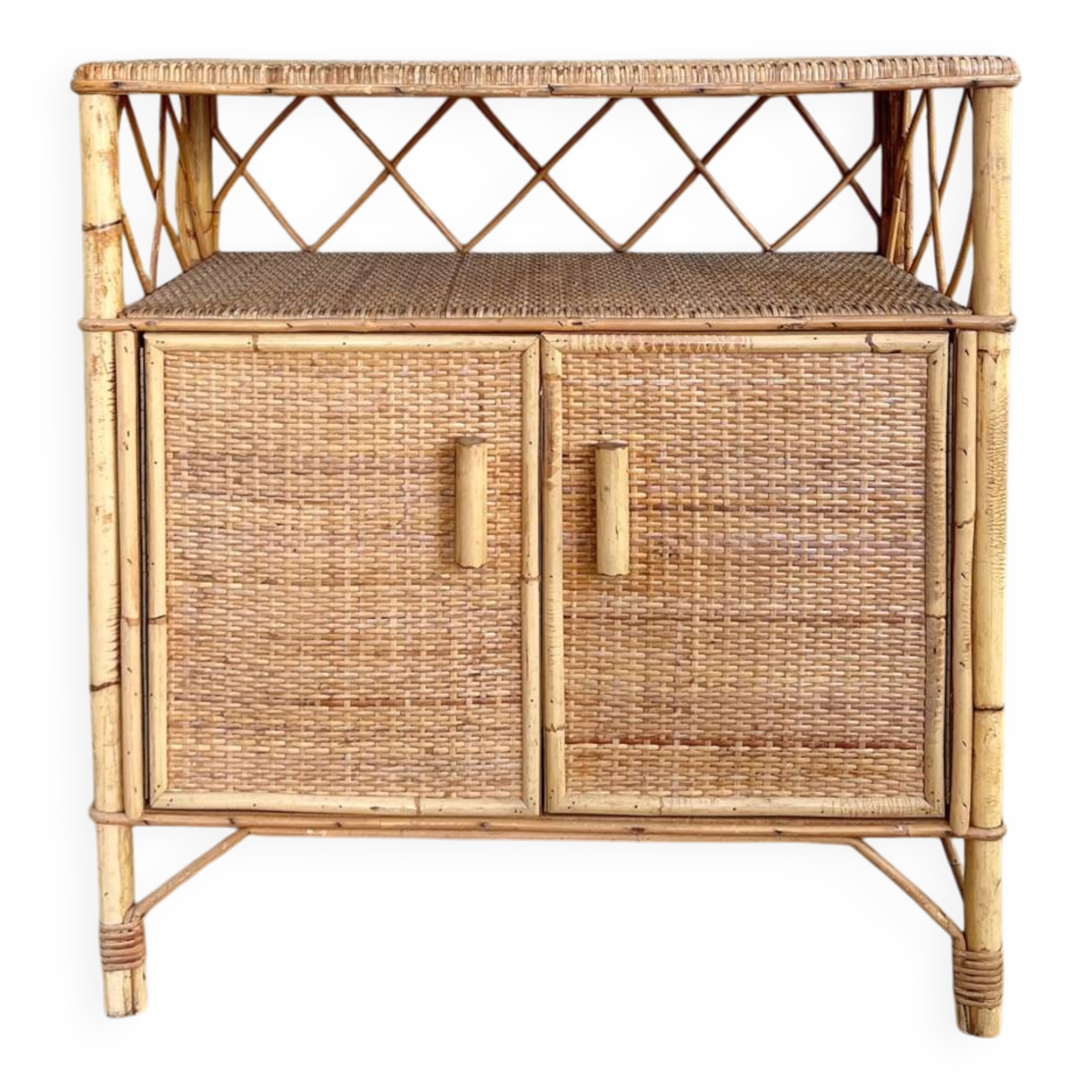 Vintage rattan sideboard