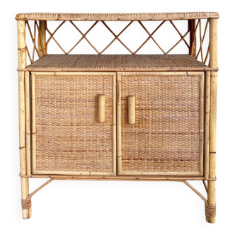 Buffet rotin vintage