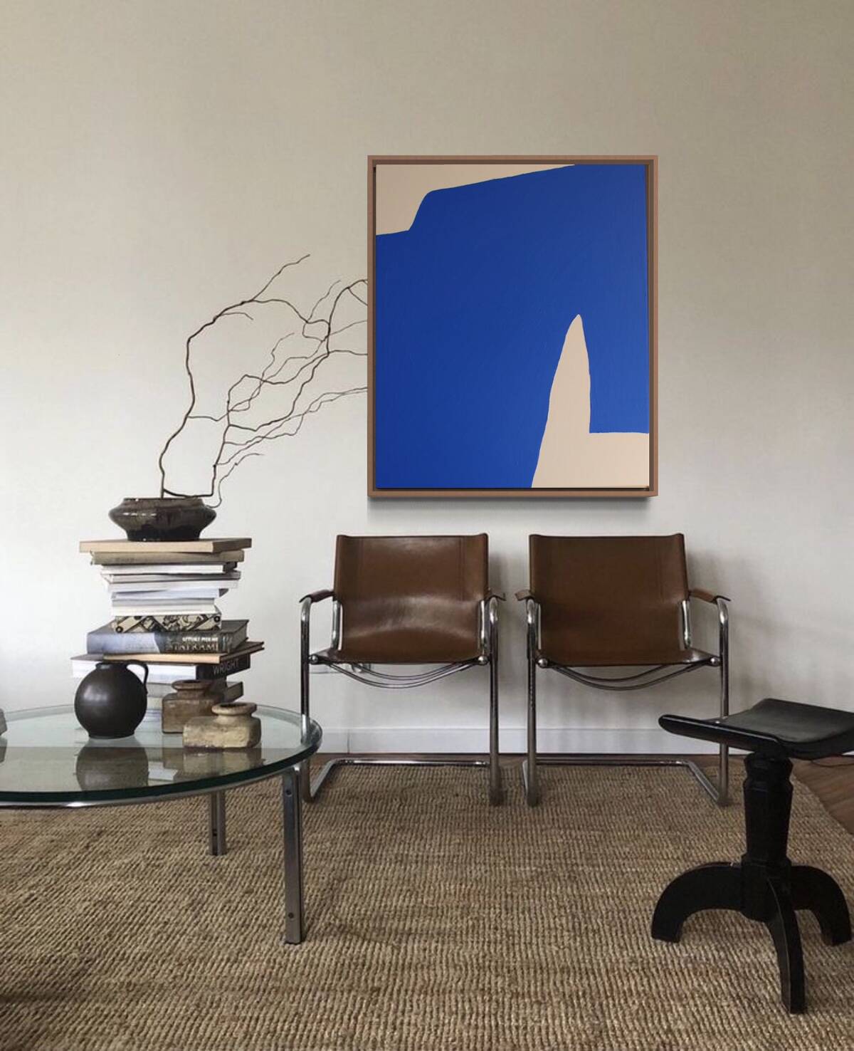 Blue Abstract Art N1 65x54cm by Bodasca