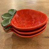 Set of 3 strawberry slushie bowls