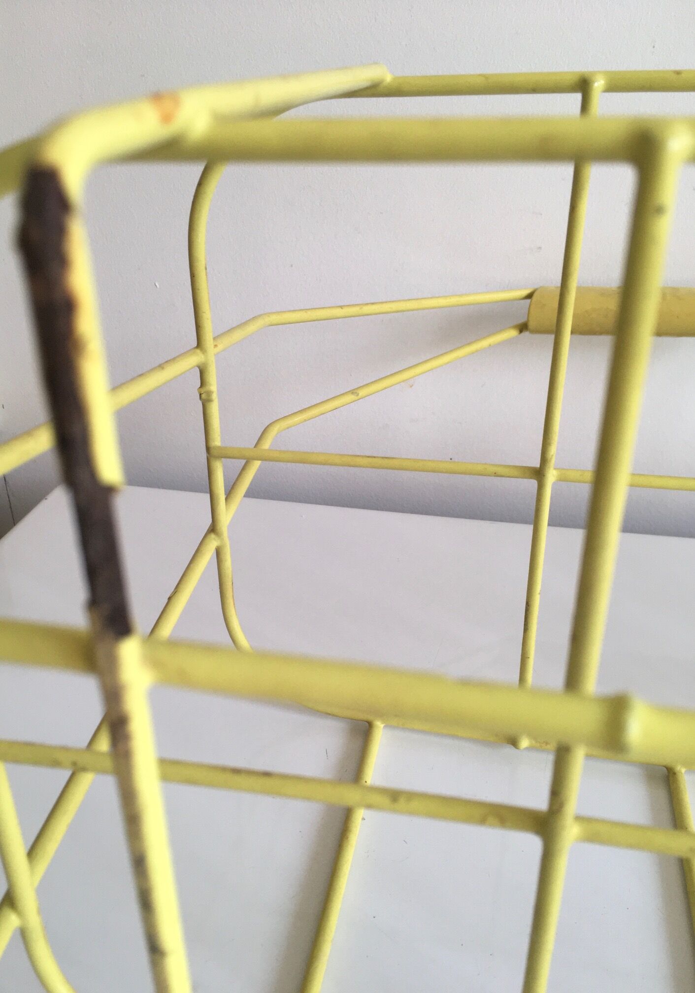 Yellow vintage bottle holder