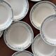 set of 10 old Longchamp flat plates, ironstone, Belleville