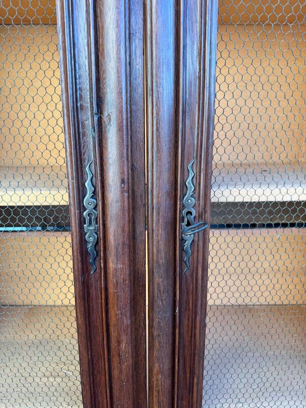 Bibliothèque grillagée d’époque Louis XIII -Louis XIV chêne  17eme