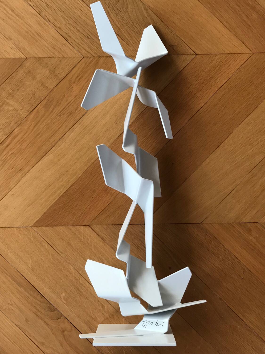 Dominique maltier (1954). cubist tree. cut metal. unique piece.