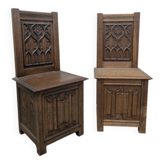 Gothic oak chairs