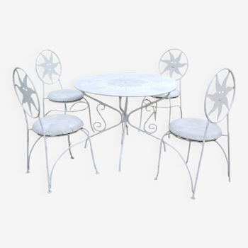 Wrought iron garden furniture