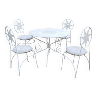 Wrought iron garden furniture