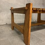Vintage Pine Coffee Table, Reconstruction Period, Brutalist Design