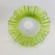 Antique wall lamp with swan neck + pleated green tulip - Art Deco