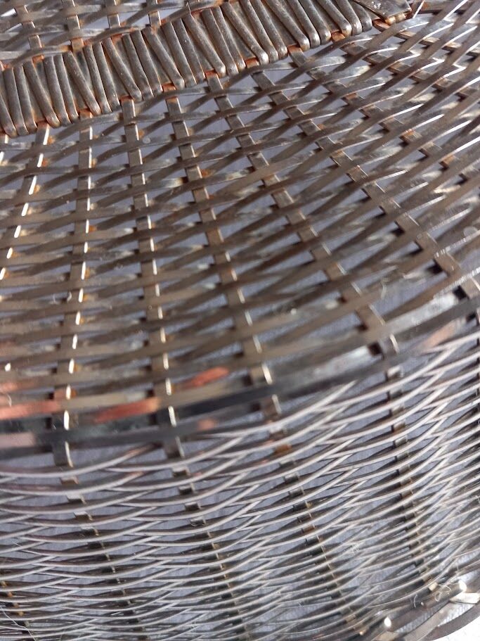 Silver metal basket