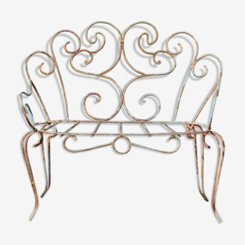 Old wrought iron bench