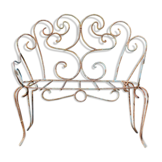 Old wrought iron bench