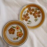 Set of 6 plates, Castellania, yellow flowers
