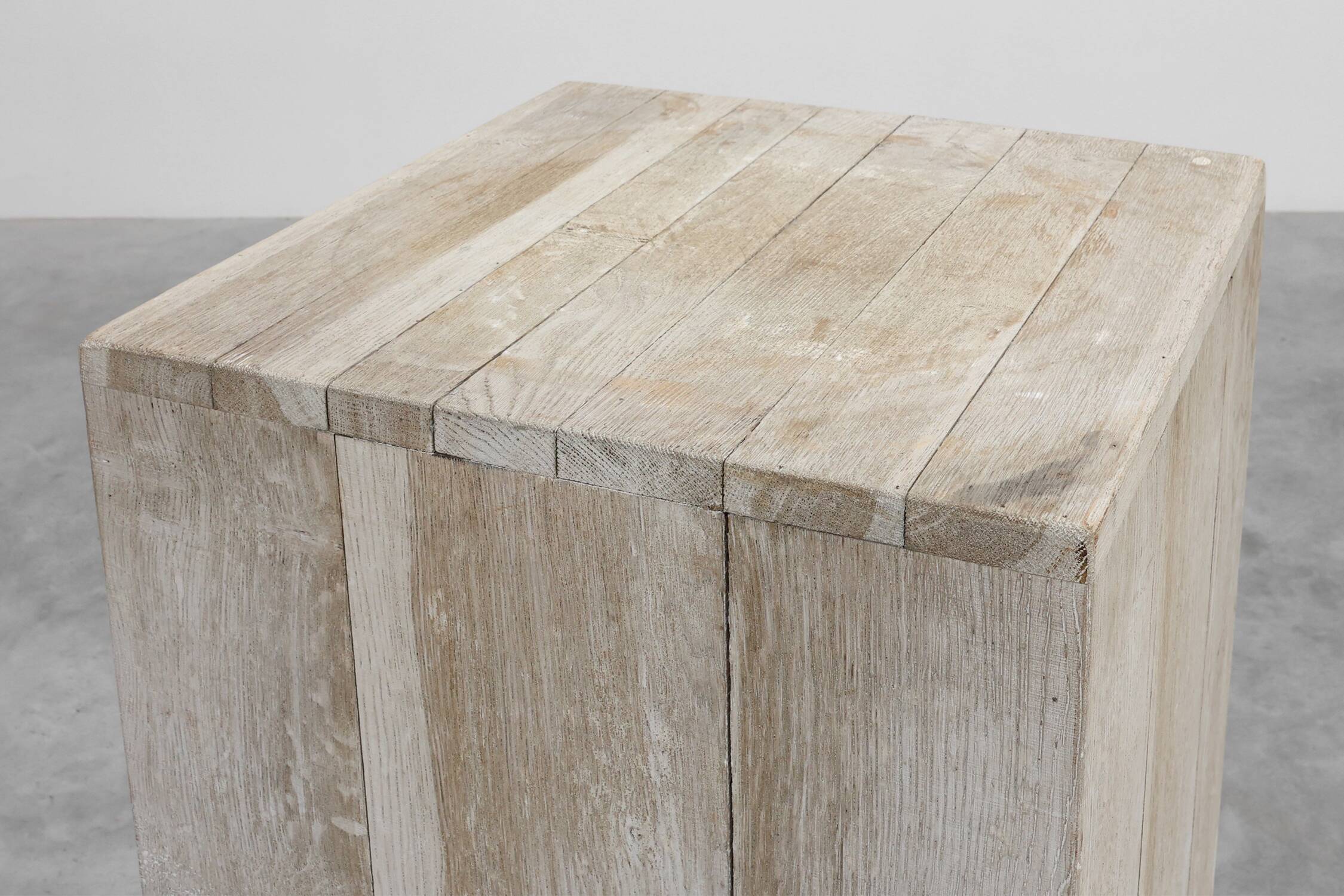 Late 20th century Modern solid oak wood pedestal, Belgium