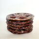 Ensemble de 6 assiettes barbotine coquilles saint jacques
