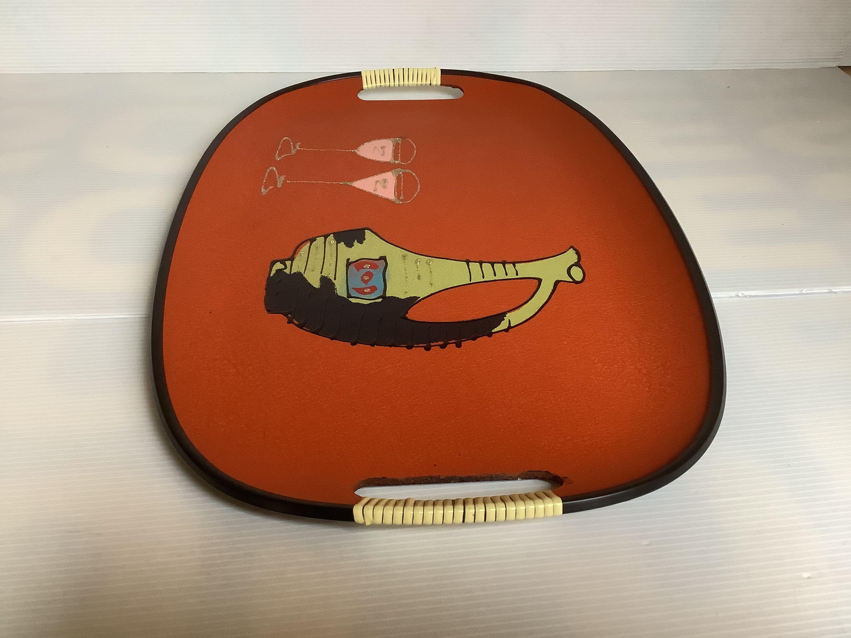 Old tray scoubidou handles made in Japan