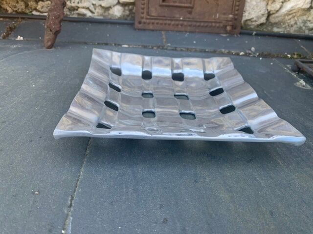 Silver metal trinket bowl