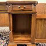 New! - Classic English Desk Partnerdesk Red Leather