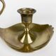 Brass swan cellar rat candle holder
