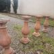 About twenty terracotta balusters from Castelnaudary