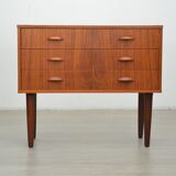 Commode à tiroirs mid-century en teck