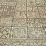 Handmade oriental 1980s 303 cm x 368 cm beige wool carpet