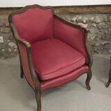 Pair of Louis XV style bergere chairs