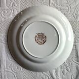 6 Ridgway "Hayride" brown and white dessert plates, Staffordshire Iron
