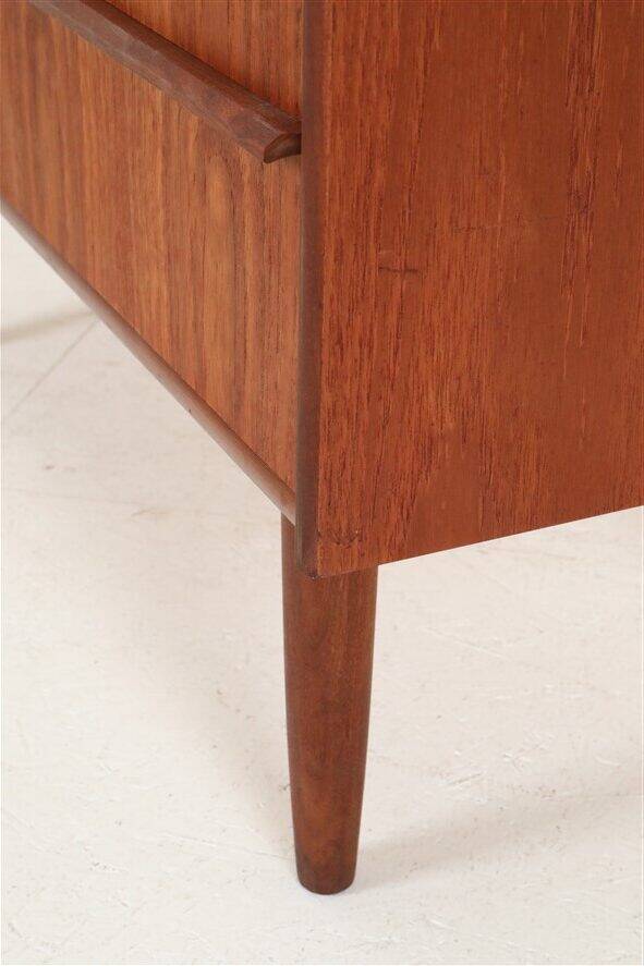 Restored Hanbjerg Møbelfabrik 'Tallboy' teak chest of drawers / Mid-century Danish modern design / 1960s