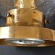Vintage Limburg table lamp in bubbled glass and brass base