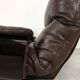 Ligne Roset Marsala - fauteuil and ottman - brown leather