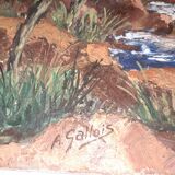 Painting, painting on canvas. Signed A.Gallois