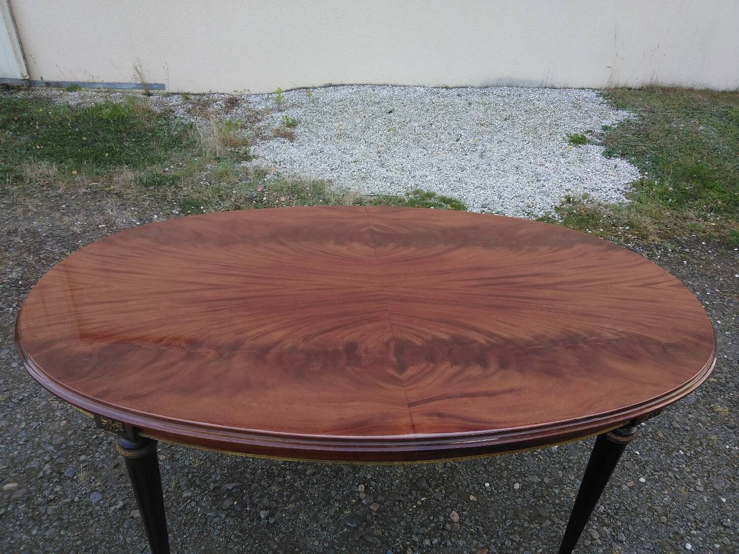 Louis XVI style oval table from the 70s