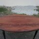 Table ovale de style Louis XVI années 70