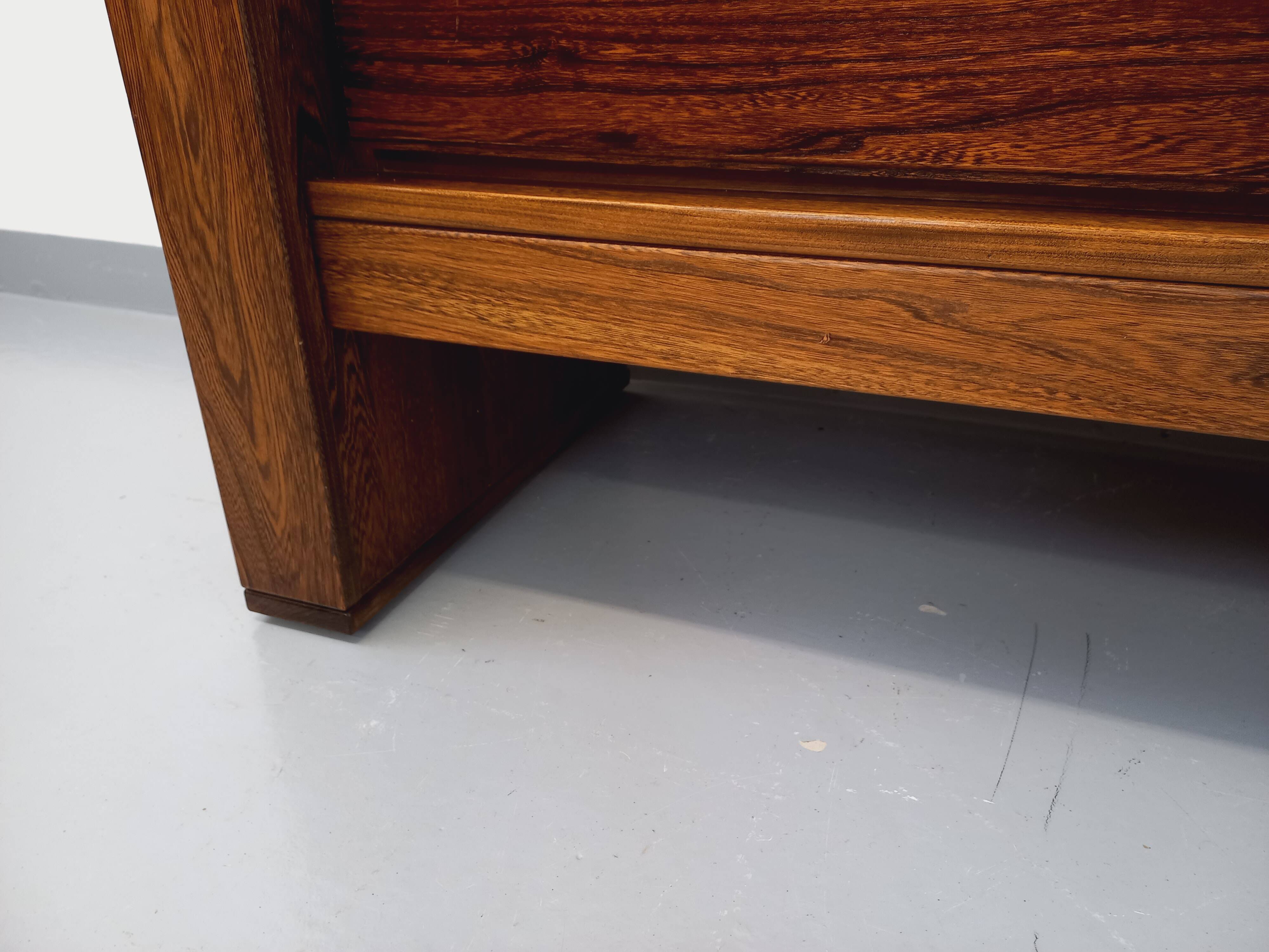 Vintage Maison Regain chest of drawers in solid elm from the 80s