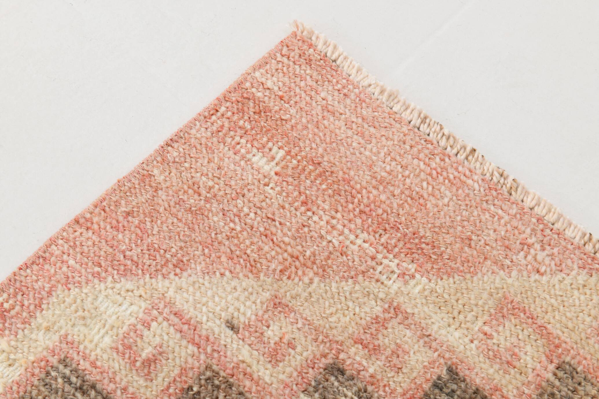 3x10 Faded Colors Vintage Carpet, Vintage Wool Runner Rug, 85x300