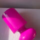 Lampe à poser LYKTA rose fuchsia, IKEA vintage