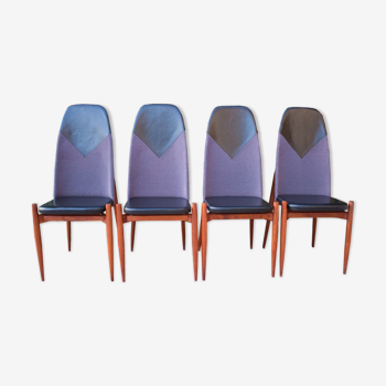 Rare dining chairs by Miroslav Navratil, made in former Czechoslovakia, 1960s, set of 4