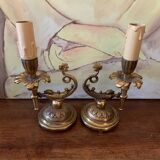 Bronze candlesticks lamp bases