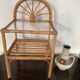 Boho vintage rattan side or bedside table