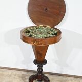Trumpet Table for Work and Games, Walnut – Late 19th Century