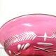 Cut rose glass bowl
